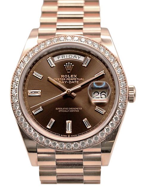 chocolate day date rolex|rolex day date 40 everose.